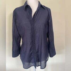 Lauren Ralph Lauren Navy Women's Button-Down‎ Shirt